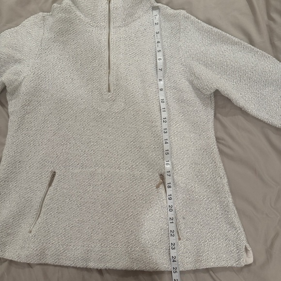 Soft Surroundings Westport Boucle Quarter Zip Petite Pullover - Picture 9 of 10